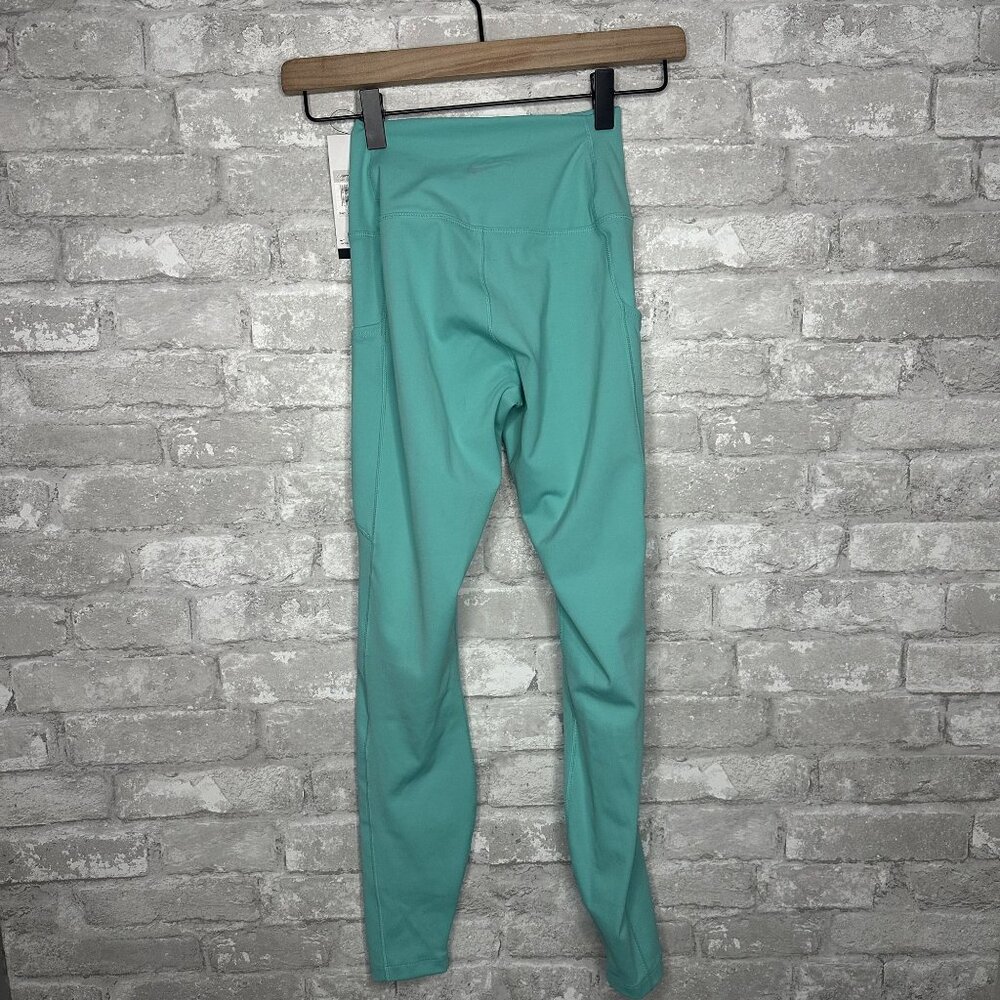 Nike One Women's Training High-Rise Leggings NWT Size XS (Aqua) FN3241-300 - Picture 3 of 16